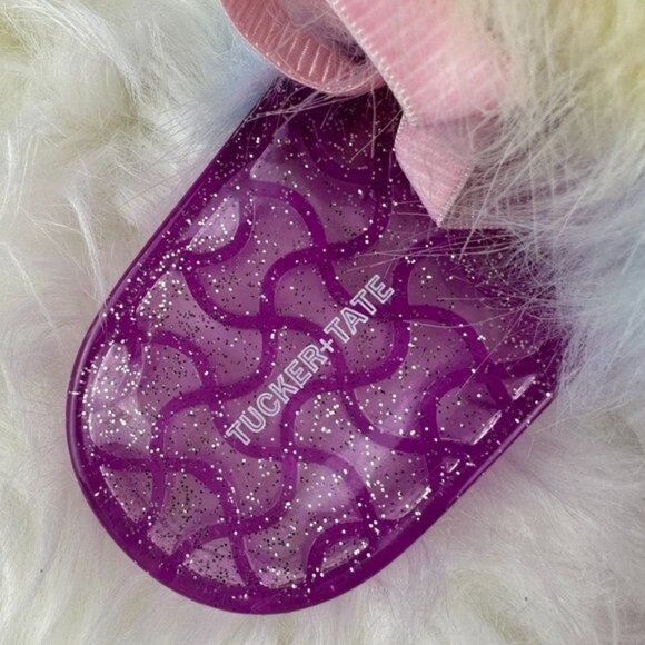 Tucker + Tate Hera Faux Fur Sandals in Purple Rainbow - Picture 5 of 6